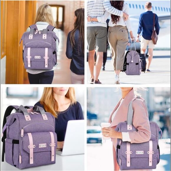 Laptop Backpack for Women, Anti Theft Backpacks with USB Charging Port RFID